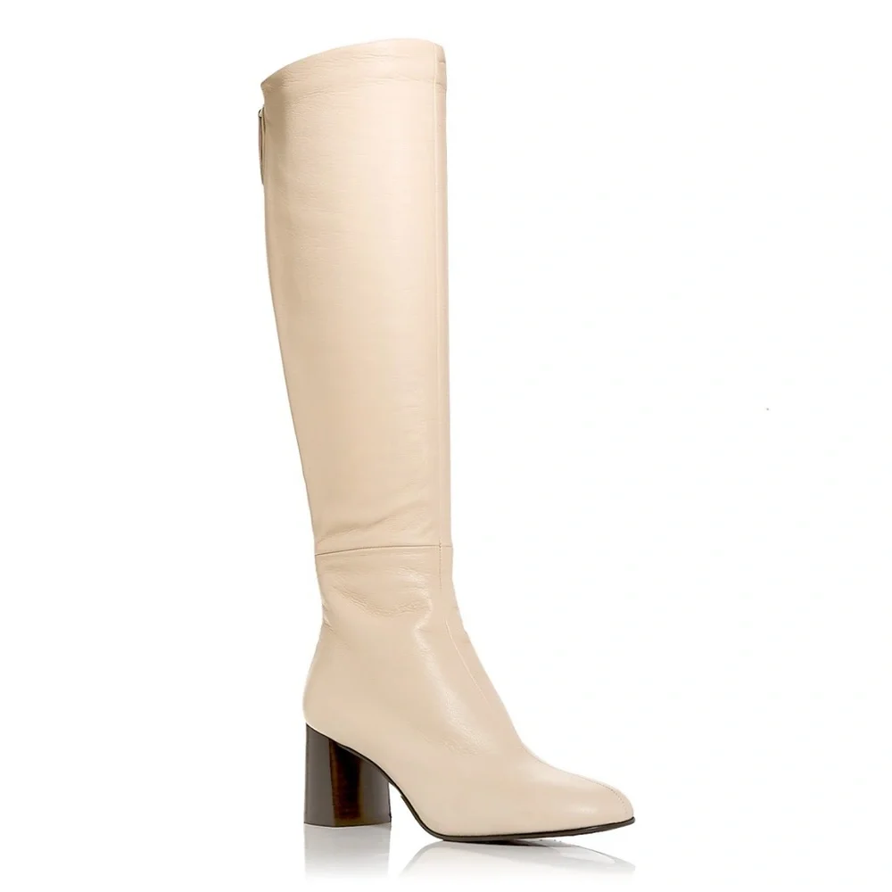 3.1 Phillip Lim Nadia High Block Heel Boots in Almond, Size 38.5, New in Box